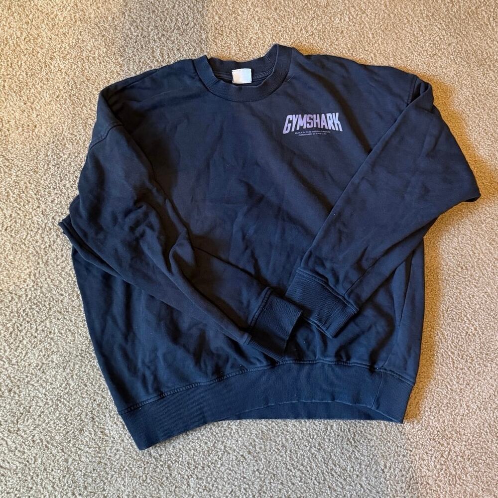 Gymshark Cartoon Lifting Crew Sweatshirt Black Size XL Oversized Pullover